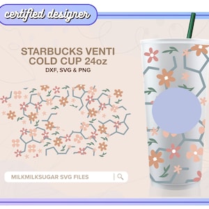 Sbux 24オンス ベンティ コールドカップ用メンタルヘルスSVG、24オンス タンブラー用セロトニンSVG、不安SVG、Cricutカットファイル | サマーセロトニン