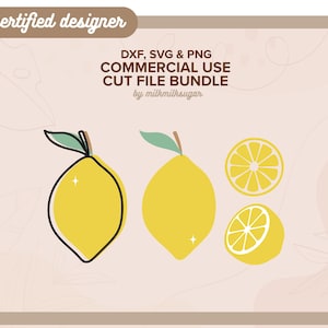 LEMONS MINI ⟡ fruit svg, summer svg, lemon svg files for cricut, silhouette, svg bundle for commercial use graphics, png, dxf