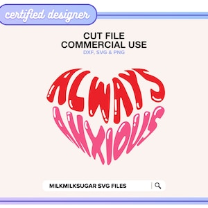 ALTIJD ANGST Svg-bestand knippen voor Cricut & silhouet, inspirerende Svg, motiverende citaat Svg, positieve affirmaties, geestelijke gezondheid Svg
