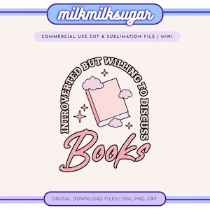 Archivo SVG de BOOKTOK para Cricut o Silhouette, Lectura SVG, Citas de libros SVG, Amante de los libros SVG, Ratón de biblioteca SVG, Libro SVG / Introvertido SVG