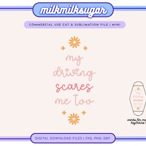 MOTEL KEYCHAIN Svg Cut File For Cricut & Silhouette, Funny Quote Svg, Vintage Keychain Svg, Svg For Keychain | My Driving Scares Me Too