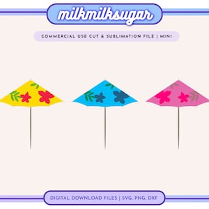 File di taglio SVG per ombrellone da cocktail per Cricut e Silhouette, file SVG estate, file vacanza SVG, file spiaggia SVG, file ombrellone da cocktail SVG