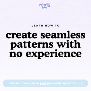 Crea modelli senza soluzione di continuità senza esperienza, Procreate o Canva, modelli a sublimazione, tutorial video, corso sui modelli senza soluzione di continuità