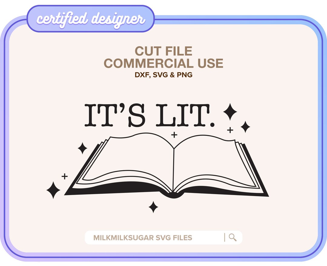 BOOK LOVER SVG Cut File for Cricut or Silhouette, Reading Svg, Book ...