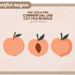 PEACHES MINI ⟡ fruit svg, summer svg, peach svg files for cricut, silhouette, svg bundle for commercial use graphics, png, dxf