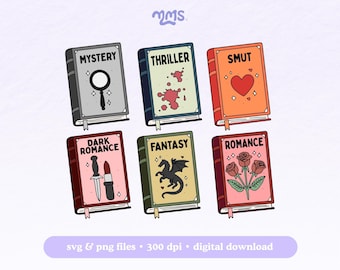 Plik SVG do wycinania książek „Book Tropes” dla Cricut, Romance Booktok, Pikantna książka, Cytaty książkowe w formacie PNG do naklejek, zakładek, koszulek, kubków Libbey, breloków