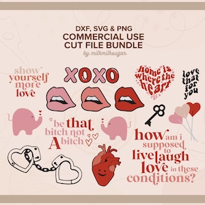 LOVE BOX MINI ⟡ valentines day svg bundle cut files for cricut and silhouette, for commercial use, download includes dxf png and svg