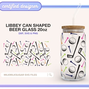 TALK BIRDIE 2 ME ⟡ mens golf sports libbey 20oz beer can glass svg cut wrap file, svg wrap files for cricut, includes png, svg & dxf