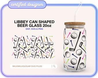 TALK BIRDIE 2 ME ⟡ mens golf sports libbey 20oz beer can glass svg cut wrap file, svg wrap files for cricut, includes png, svg & dxf