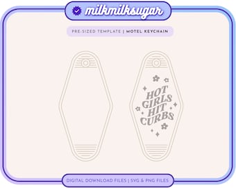 MOTEL KEYCHAIN TEMPLATE Cut File For Cricut & Silhouette, Pre-sized For Motel Keys, Motel Keychain Svg, Hotel Keychain Designs, Key Template