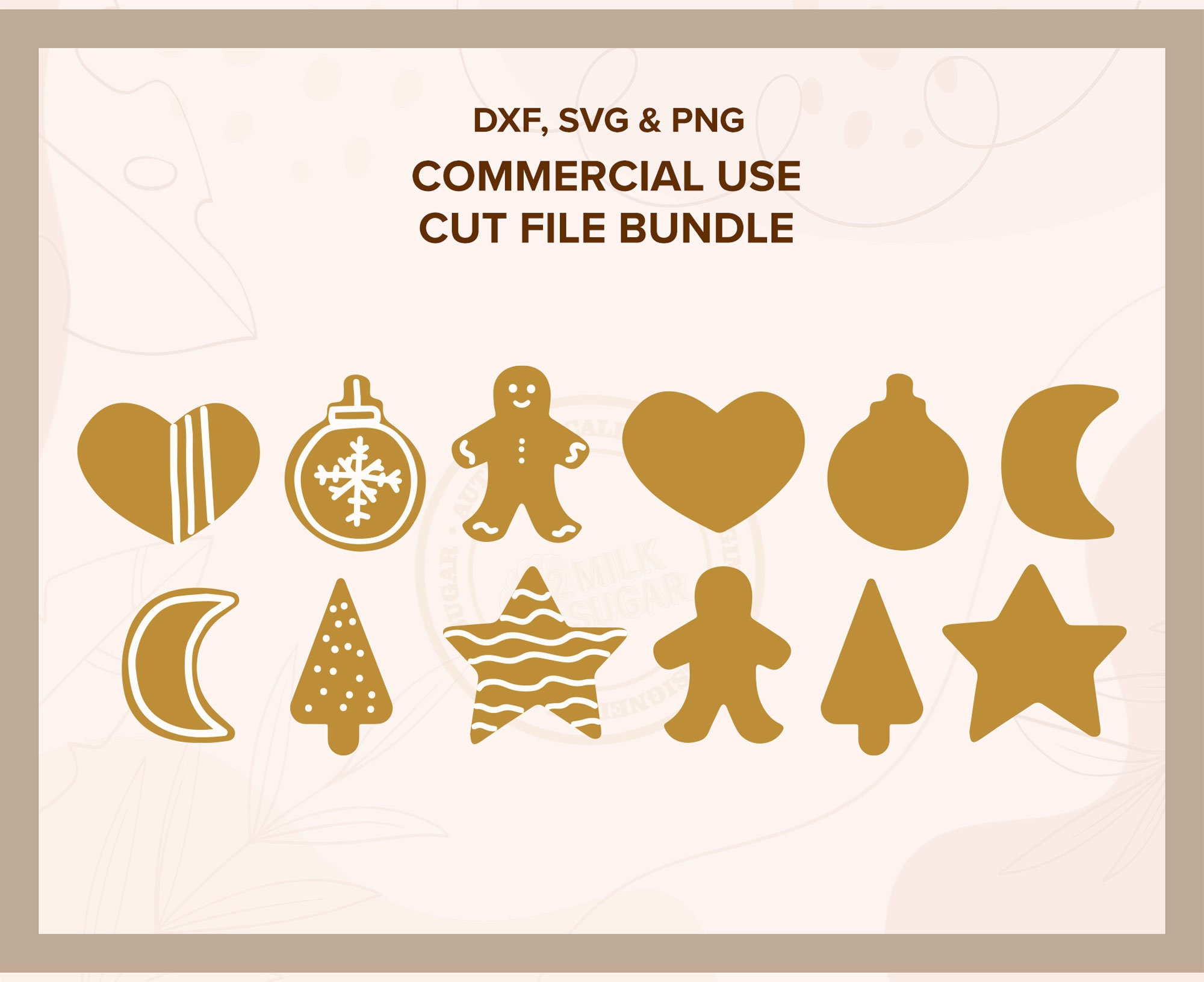GINGERBREAD BUNDLE ⟡ christmas cookie svg cut files for cricut, subli…