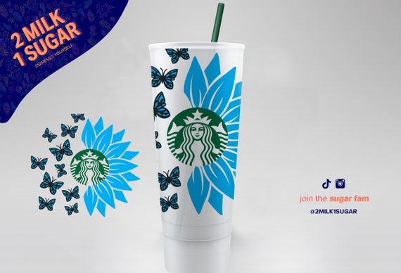 Download BUTTERFLY BYE BYE Logo Wrap Starbucks Cup Reusable Svg | Etsy