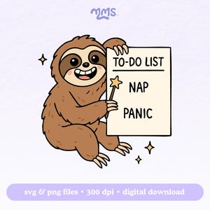 Cita divertida para Cricut y Silhouette, lindo perezoso SVG, divertido PNG de salud mental para calcomanías, camisetas, tazas Libbey y llaveros / Chicas malas