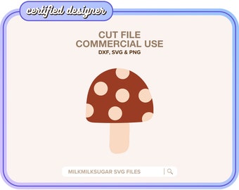 MUSHROOM SVG Cut File For Cricut & Silhouette, Fall Svg, Autumn Svg, Fall Clipart, Nature Sublimation Design Png | Micro Mushroom (S1922)