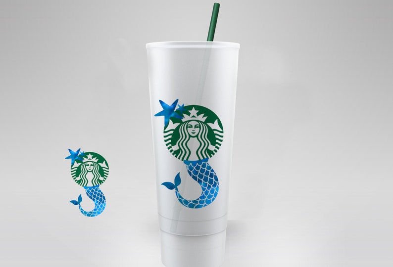 Download Mermaid Tales Logo Wrap Print Starbucks Cup Reusable | Etsy