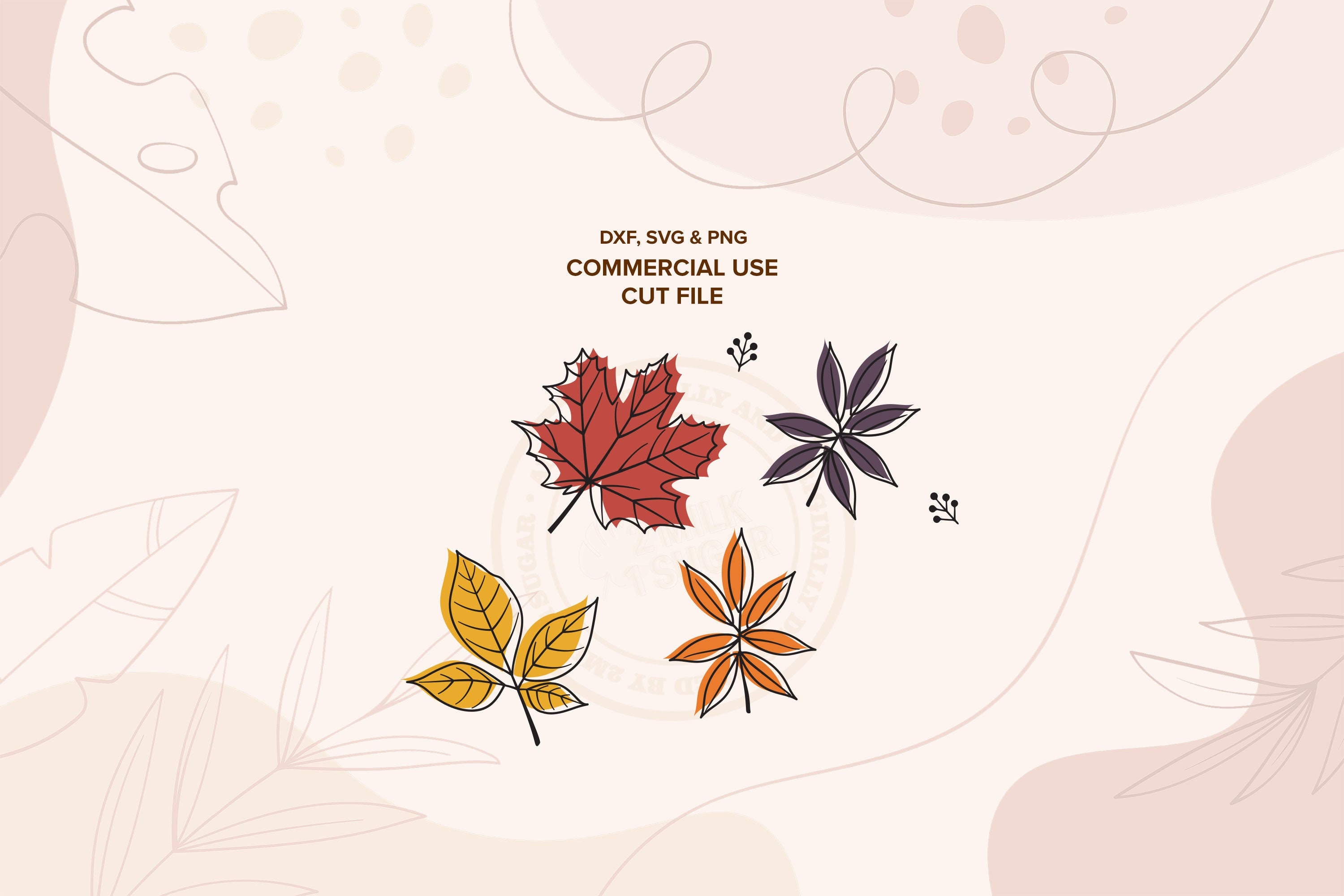 FALLING LEAVES MINI ⟡ fall autumn print svg, png, cut files for cricu…