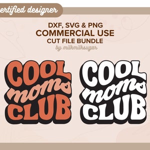 Archivo SVG de corte "Mamás Geniales" para Cricut o Silhouette, Club de Mamás Geniales, Diseño de sublimación, Mamás primerizas, Mamás malas