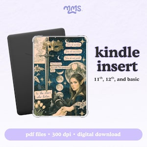 ACOTAR Inspired Kindle Insert, Kindle Printable, Kindle Stickers, Clear Case Insert Digital Download, Kindle Accessories, Velaris Inspired