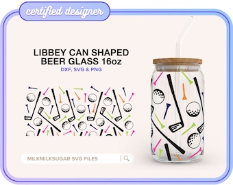 TALK BIRDIE 2 ME ⟡ mens golf sports libbey 16oz beer can glass svg cut wrap file, svg wrap files for cricut, silhouette and sublimation
