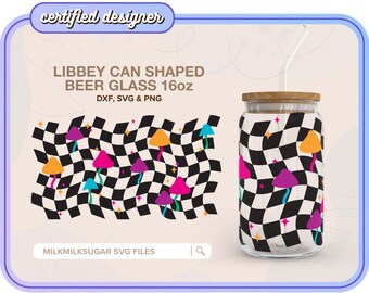 MUSHROOM SVG For Libbey 16oz Can Glass, Hippie Svg, Magic Mushroom Pattern, Cricut Cut Files Including Dxf, Png & Svg | Happy Hallucinations
