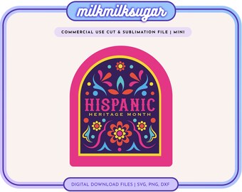 HISPANIC HERITAGE MONTH Svg-klippfil för Cricut eller Silhouette, National Heritage Month Svg, Vibrant Tribute Svg, Hispanic och Latino Svg