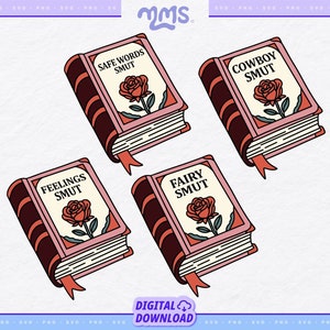 Smut Tropes Svg Png For Cricut, Smut Lover, Spicy Book Svg, Booktok Bookish Svg For Stickers, Bookmarks, Shirts, Libbey Cups & Keychains