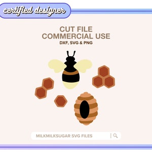 BEE gesneden SVG-bestand voor Cricut & silhouet, Honey Bee Svg, Bee Clipart, schattige Bee sublimatie Design PNG, Bee Hive Svg | Herfsthoning (S2622)