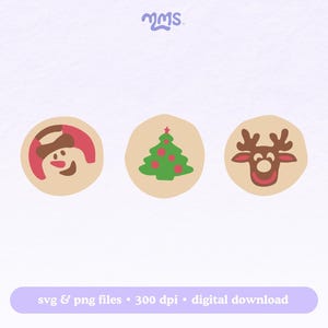 KERST SUIKERKOEKJES Svg gesneden bestand voor Cricut of silhouet, Sugar Cookie Svg, Holiday Sugar Cookie Svg, kerstmelk en koekjes Svg