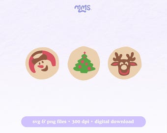 CHRISTMAS SUGAR COOKIES Svg Cut File For Cricut or Silhouette, Sugar Cookie Svg, Holiday Sugar Cookie Svg, Christmas Milk and Cookies Svg