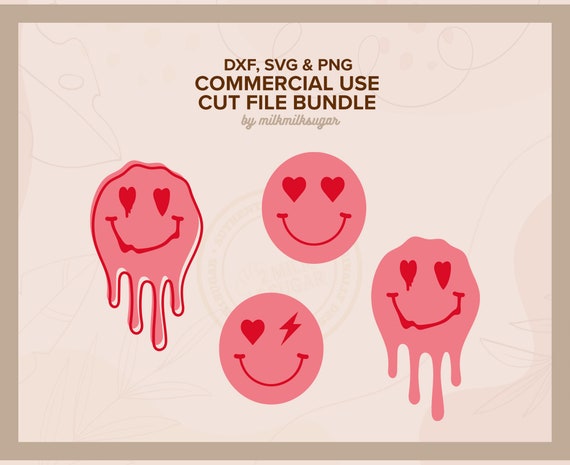 HEART EYE SMILE Smile Face Svg Happy Face Svg Cut Files - Etsy