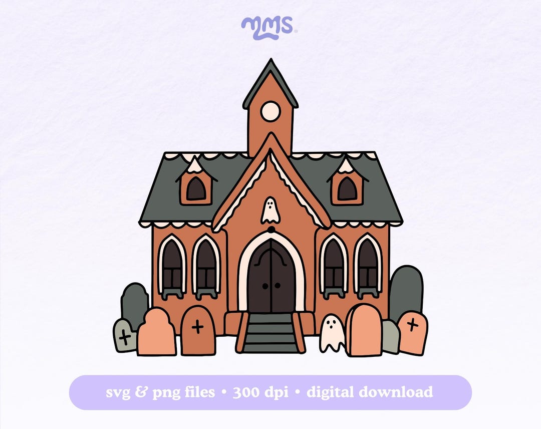 Haunted Gingerbread Library Svg Cut File for Cricut, Booktok, Bookish ...
