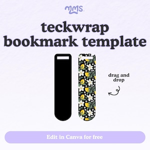 Modello di segnalibro, trascinamento della selezione Canva, segnalibro Teckwrap, file di segnalibro, modello digitale, modello di segnalibro Canva, segnalibri personalizzati