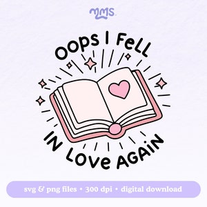 Réservez un livre au format png. Oups, je suis tombé amoureux