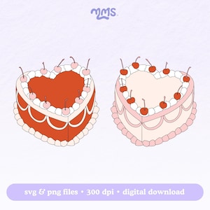 Retro-Herz-Kuchen-Svg-Schnitt-Datei für Cricut, Valentinstag Png, Vintage-Kuchen für Aufkleber, Lesezeichen, Shirts, Libbey Tassen & motel Schlüsselanhänger