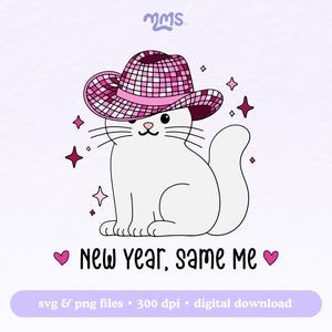 Neujahr Same Me Svg Cut Datei für Cricut, Hallo 2025, lustige Happy New Year svg für Aufkleber, Lesezeichen, Shirts, Libbey Tassen und Schlüsselanhänger