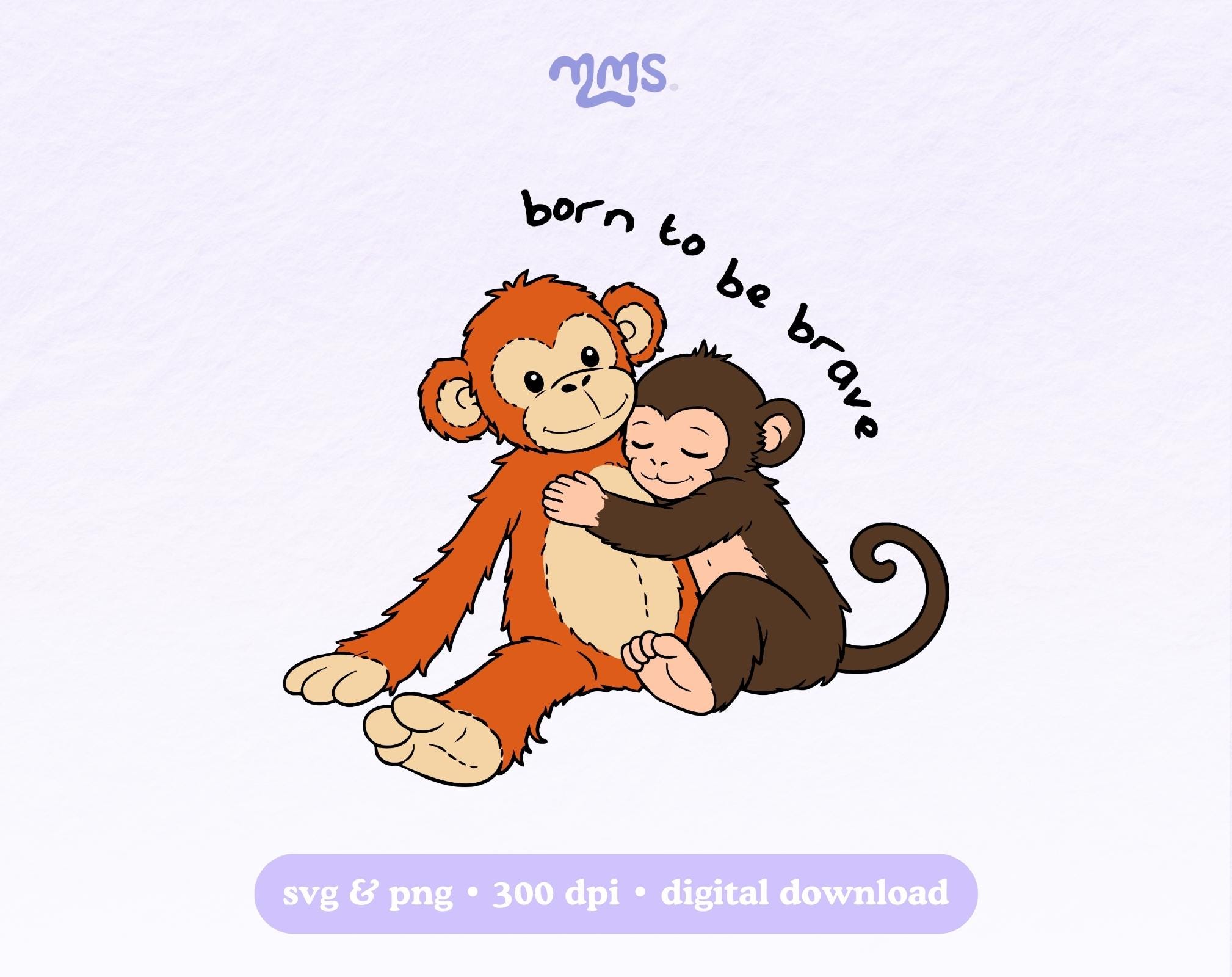 Monkey Love Sticker - Etsy