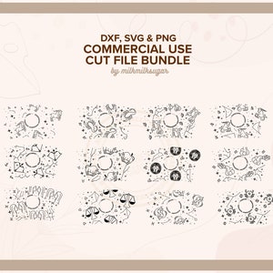 VENTI ZODIAC BUNDLE ⟡ Schneidedatei für kommerzielle Nutzung auf Sbux-Cups, Verwendung mit Cricut und Silhouette, Sternzeichen, Horoskop svg