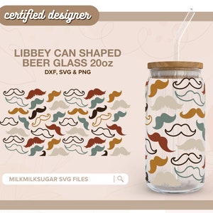 VATERTAG SVG für Libbey 20 Unzen Dose Glas, Papa SVG, Grandad SVG Design, Opa SVG, Cricut Cut Dateien einschließlich Dxf, Png, svg | Schnurrbärte