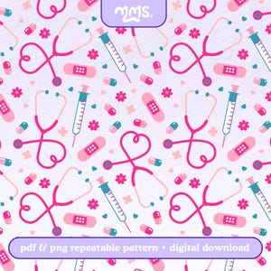 Fichier de patrons d'infirmière pour sublimation ou impression, conception transparente, motif médical, motif vie d'infirmière, motif docteur | Infirmière astucieuse