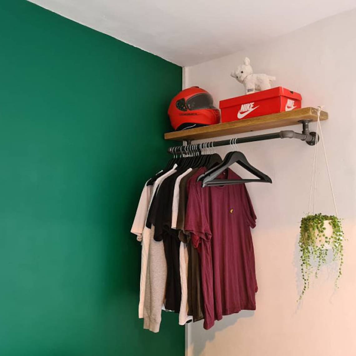 Industrial Clothes Rail Wardrobe and Shelf Etsy