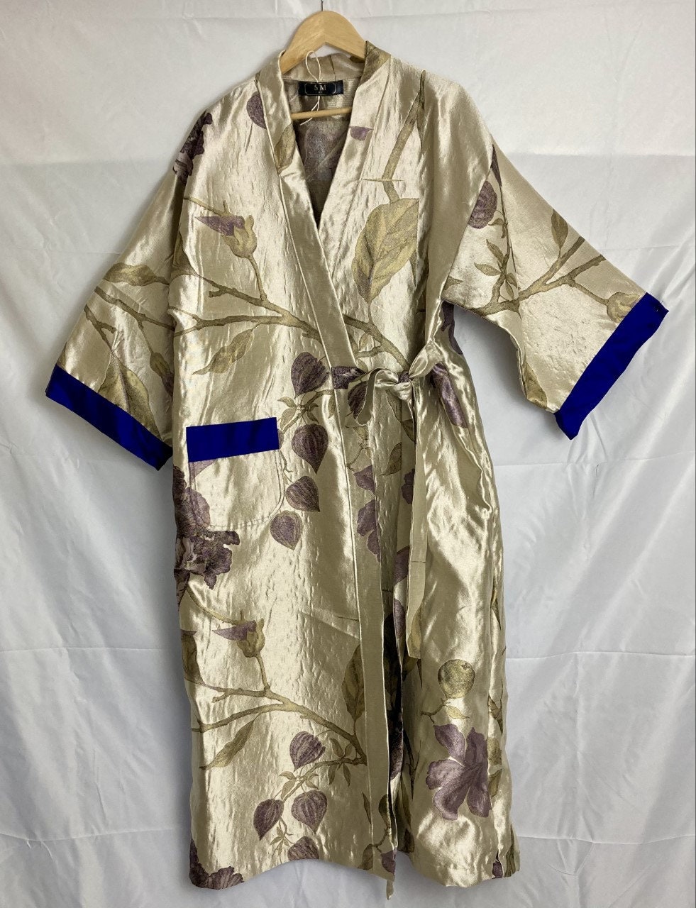 silk robe, kimono, lounging robe.
