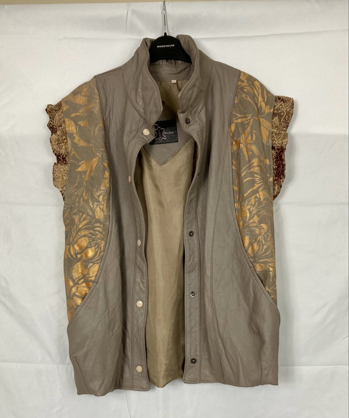 Upcycled from leather Jacket that was never worn. Etsy