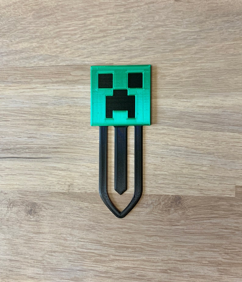 Minecraft Inspired 3D Printed Creeper Bookmark Etsy Australia