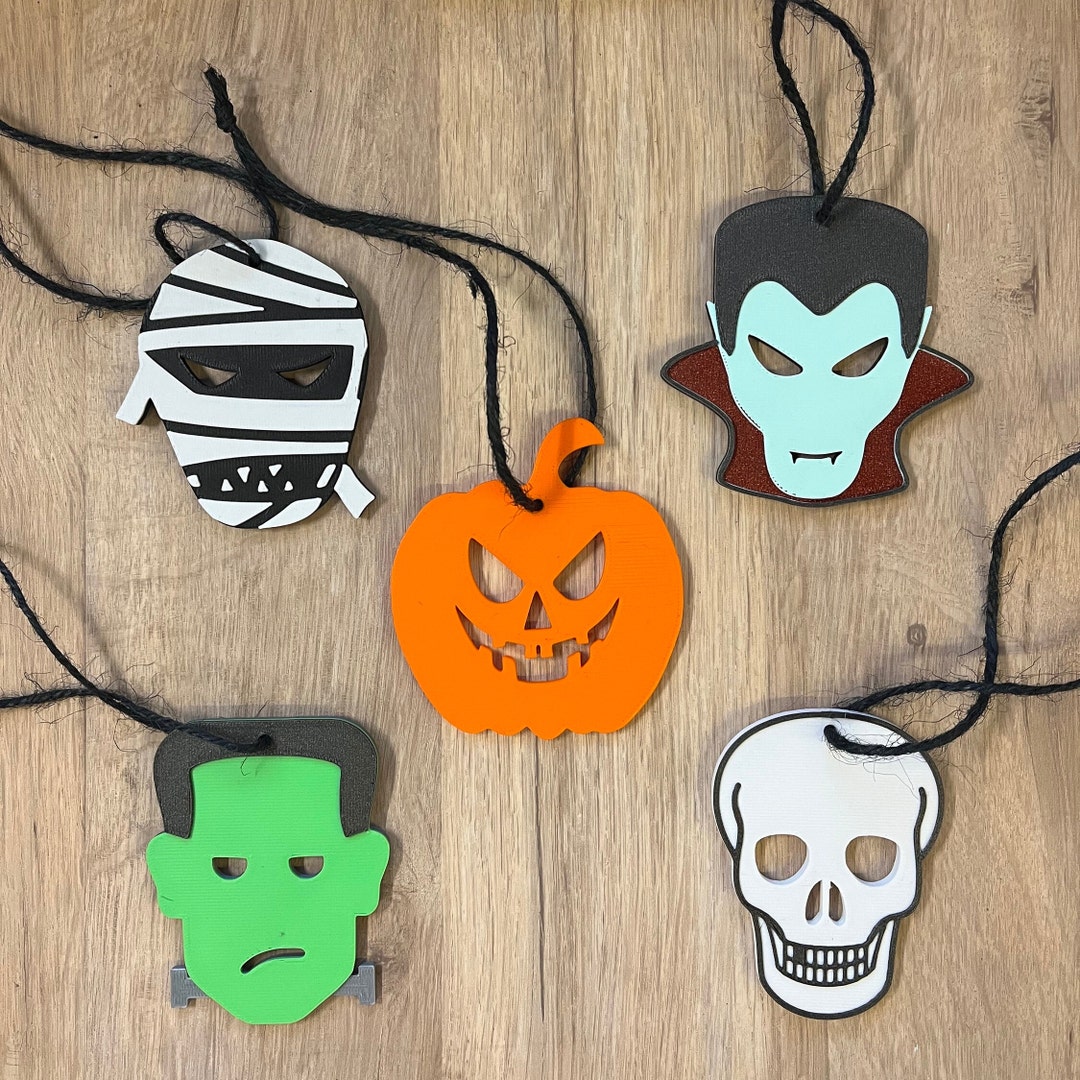 Simple Classic Icons of Halloween Decoration Set Etsy