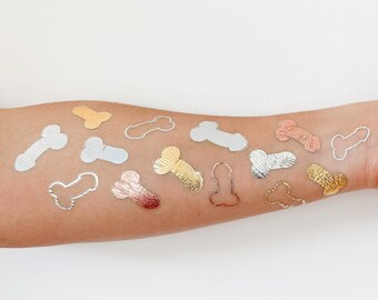Bachelorette Tattoos Bachelorette Party Favors Supplies Decorations Bridesmaid Gift Bag Ideas Iridescent and Glow In Dark Temporary Tattoos