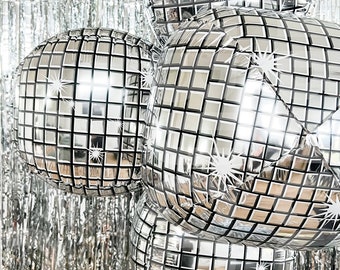 Bachelorette Party Disco Ball Balloons Decorations Retro Last Disco Decades Birthday Party Groovy 70s Bach to the 90s 80s 22 Inch Set of 5