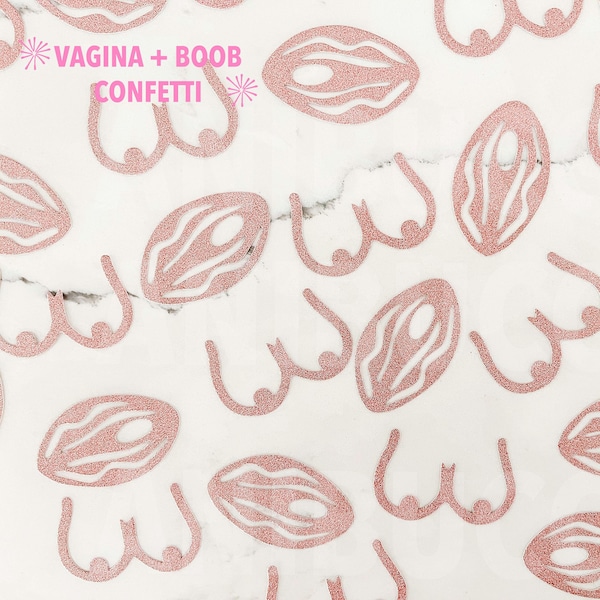 Confeti de pechos con purpurina dorada rosa, despedida de soltera lésbica, dos novias, novia en equipo, despedida de soltera en Nashville, novia de Bach, dos novias, tribu de novias