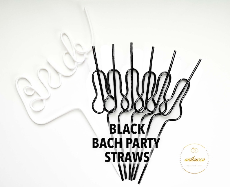 Pastel Pink Swirly Coquette Bachelorette Party Favors, Disco Bride Straw, In My Bride Era Bachelorette Party, Bikini Bachelorette Straws Set Black