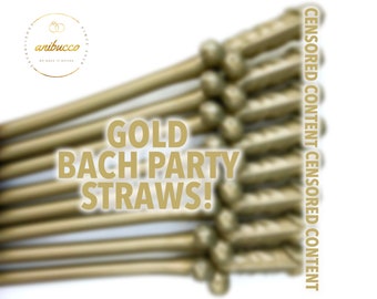 Gold Bachelorette Party Straws Bachelorette Party Favors Lingerie Party Supplies Bridesmaid Gifts Groovy Bachelorette Vegas Miami Bach