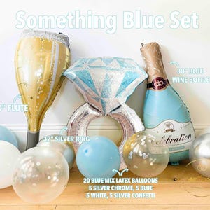 Bachelorette Balloons Something Blue Theme Last Toast on Coast Beach Bachelorette Party Decor Let’s Get Nauti On Cloud 9 Girls Gone Mild